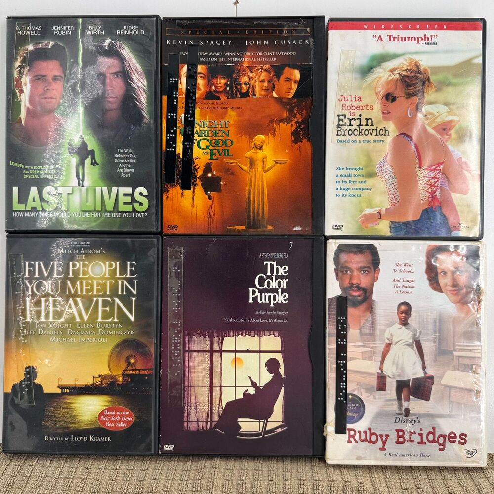 DVD Movie Lot Drama Biopic Classics Erin Brockovich Color Purple +